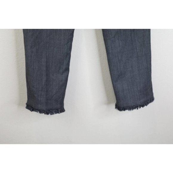 ZADIG&VOLTAIRE POSH STRIPE FRANGE CROPPED TROUSER BLACK EU 36 RAW HEM - Picture 8 of 14